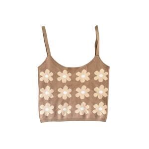 Willow & Wind Brown Floral Crap Top XS